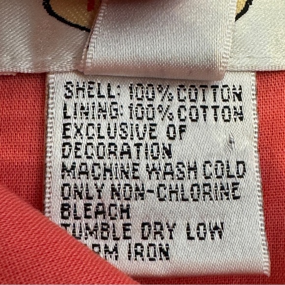 Talbots Coral Flamingo Embroidered Skirt Size 6 Cotton Lined - Picture 6 of 7